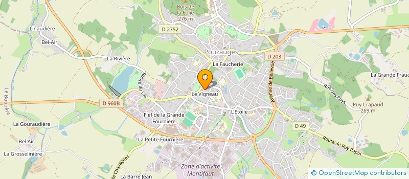 localisation de l'entreprise ELIPIE  POUZAUGES