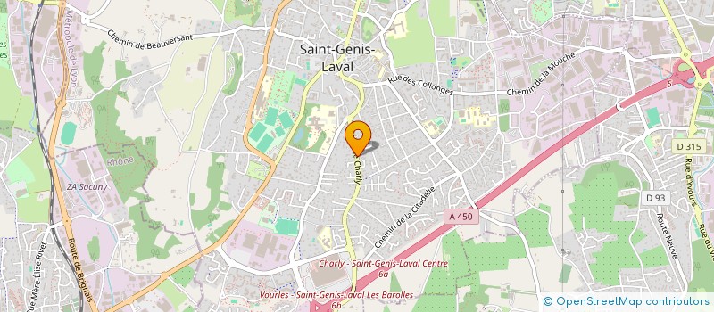 localisation de l'entreprise ELIPPE  SAINT-GENIS-LAVAL