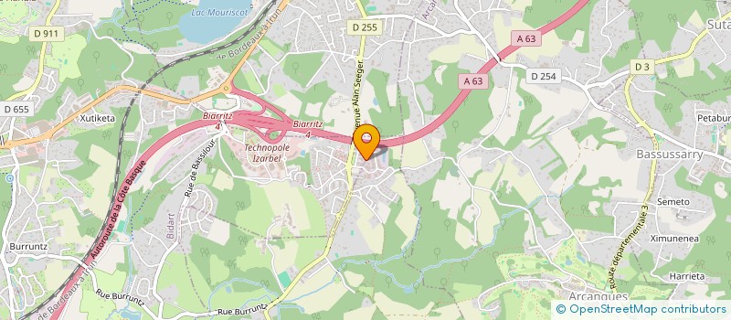 localisation de l'entreprise ELIPSEA  BIDART