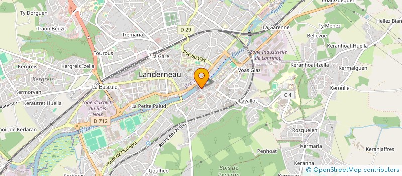 localisation de l'entreprise ELIRIO à LANDERNEAU