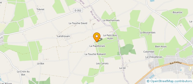 localisation de l'entreprise ELIROMA  BRUC-SUR-AFF