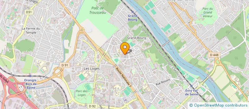 localisation de l'entreprise ELIS'A EVENT à EVRY-COURCOURONNES
