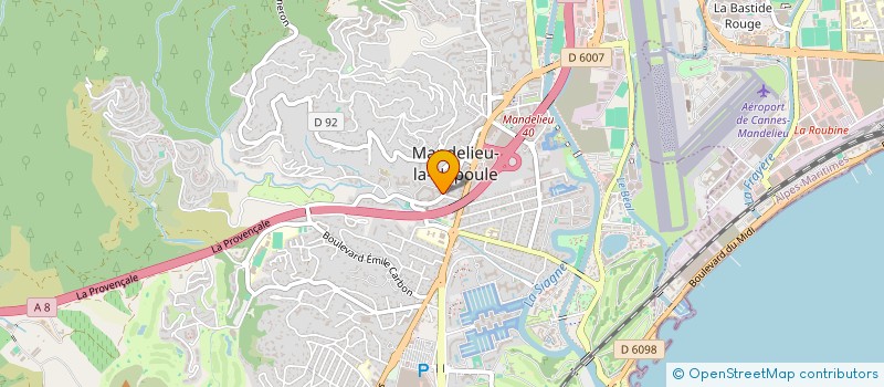 localisation de l'entreprise ELIS AZUR à MANDELIEU-LA-NAPOULE