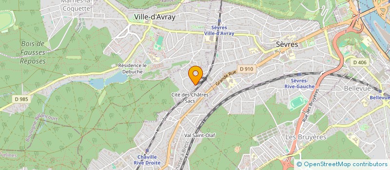 localisation de l'entreprise ELIS1618  SEVRES