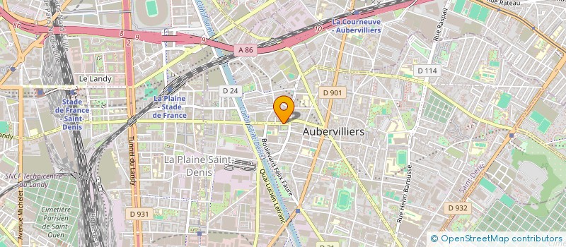 localisation de l'entreprise ELISA à AUBERVILLIERS