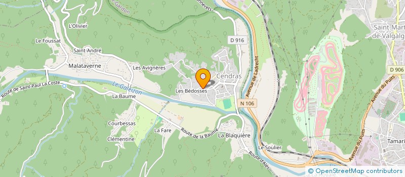 localisation de l'entreprise ELISA  CENDRAS