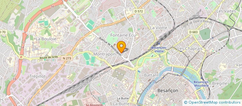 localisation de l'entreprise ELISA à BESANCON