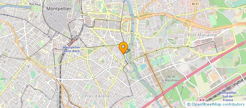 localisation de l'entreprise ELISA à MONTPELLIER