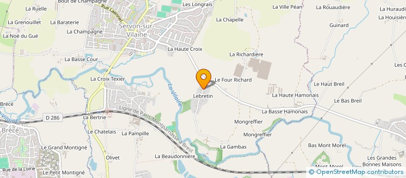 localisation de l'entreprise ELISA  SERVON-SUR-VILAINE