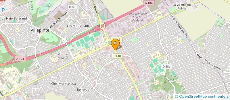 localisation de l'entreprise ELISA à VILLEPINTE