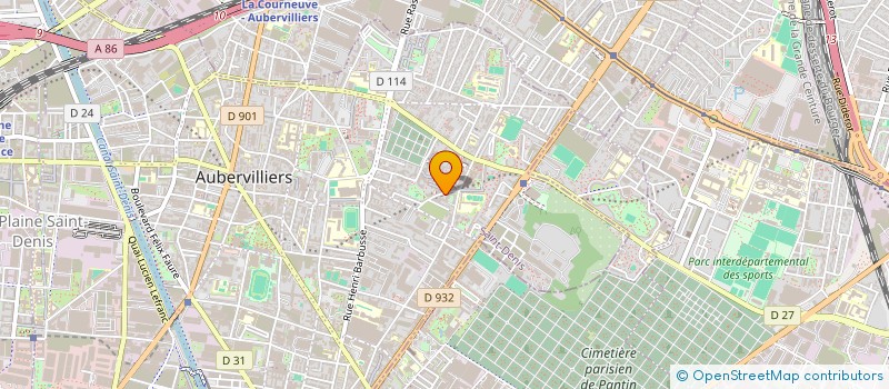 localisation de l'entreprise ELISA CREATION  AUBERVILLIERS