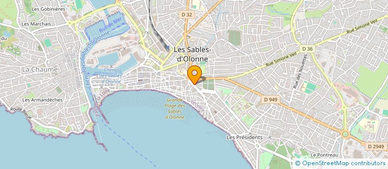 localisation de l'entreprise ELISA JOAILLERIE à LES SABLES D'OLONNE