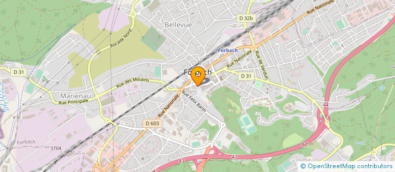 localisation de l'entreprise ELISA OPTIQUE à FORBACH