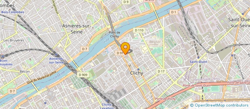 localisation de l'entreprise ELISAB à CLICHY