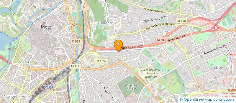 localisation de l'entreprise ELISABETH BORNY  METZ