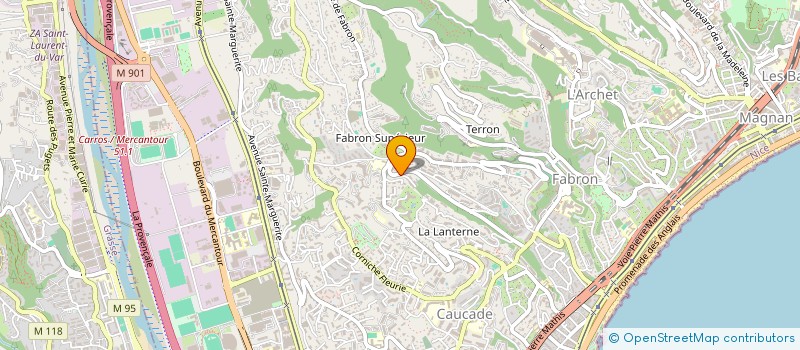 localisation de l'entreprise ELISACOR  NICE