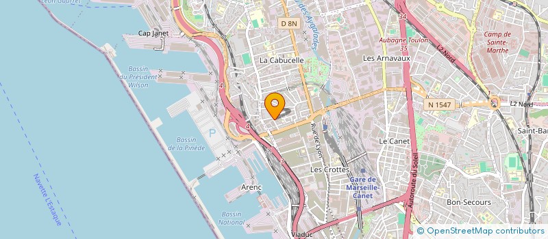 localisation de l'entreprise ELISAO à MARSEILLE