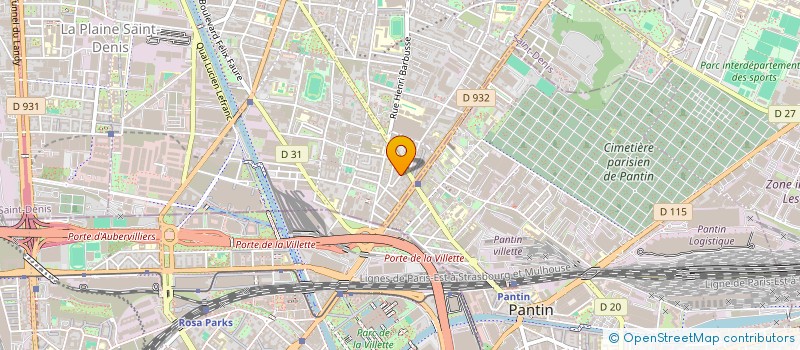 localisation de l'entreprise ELISE à AUBERVILLIERS
