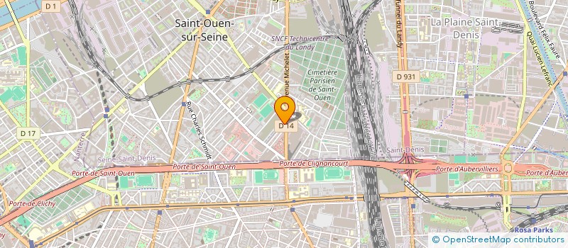 localisation de l'entreprise ELISE à SAINT-OUEN-SUR-SEINE