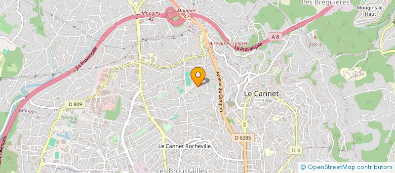 localisation de l'entreprise ELISE à LE CANNET