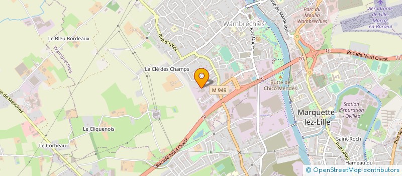 localisation de l'entreprise ELISE DEVELOPPEMENT  WAMBRECHIES