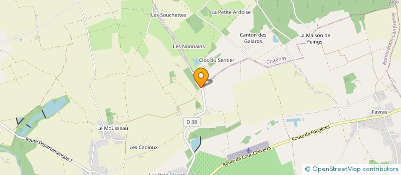 localisation de l'entreprise ELISE ET SIMON BOUCHERON  LE CONTROIS-EN-SOLOGNE