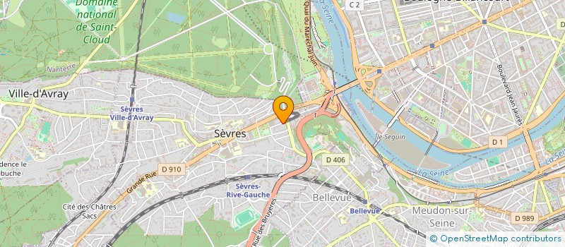 localisation de l'entreprise ELISE VOISIN CONSULTING à SEVRES