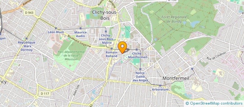 localisation de l'entreprise ELISHUA à CLICHY-SOUS-BOIS