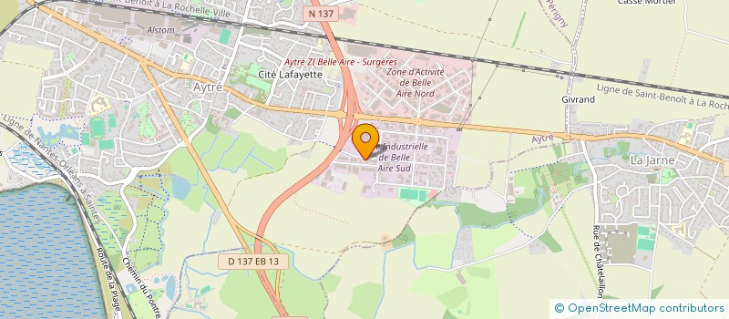localisation de l'entreprise ELISOURCE  AYTRE