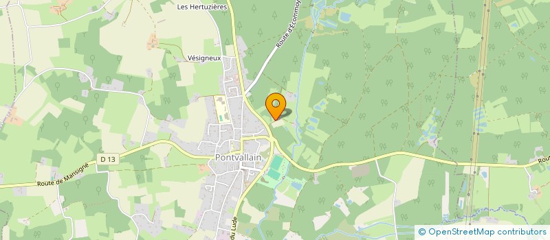 localisation de l'entreprise ELISTEF  PONTVALLAIN