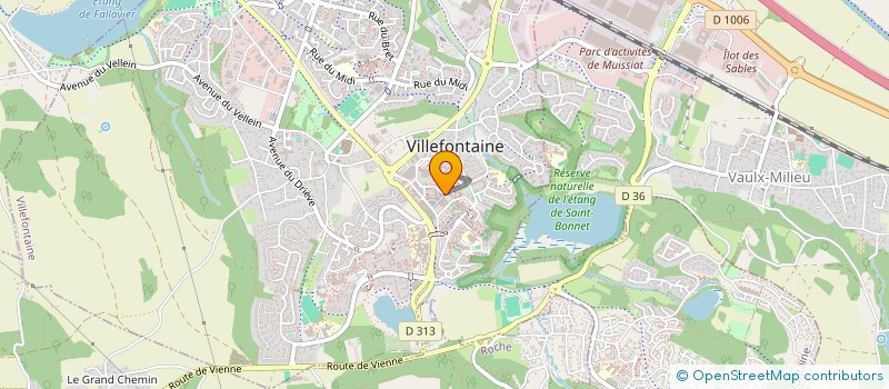 localisation de l'entreprise ELIT 38 à VILLEFONTAINE