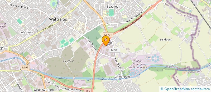 localisation de l'entreprise ELIT' AMBULANCE à ROUBAIX