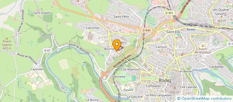 localisation de l'entreprise ELITE à RODEZ