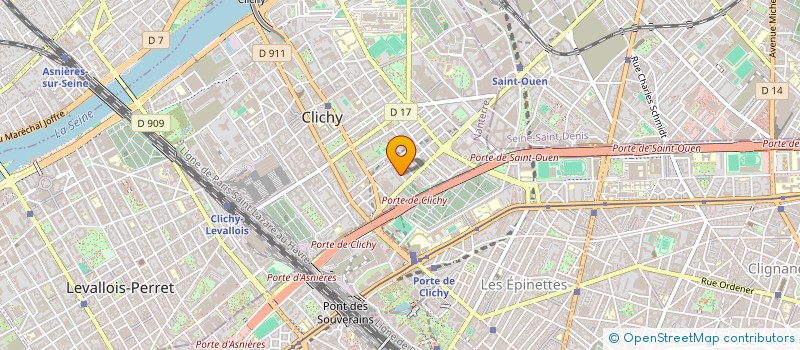 localisation de l'entreprise ELITE à CLICHY