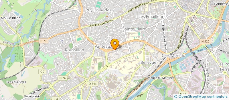 localisation de l'entreprise ELITE à LIMOGES