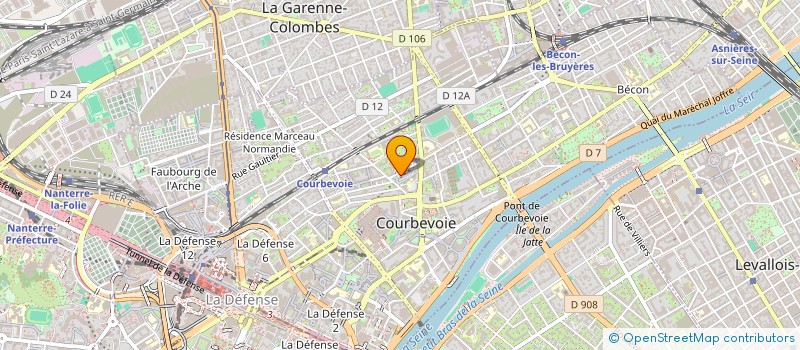 localisation de l'entreprise ELITE ACTE SECURITE à COURBEVOIE