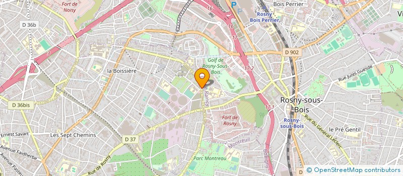 localisation de l'entreprise ELITE BASE à ROSNY-SOUS-BOIS