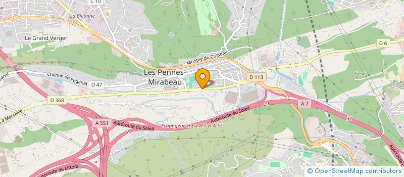 localisation de l'entreprise ELITE CARROSSERIE à LES PENNES-MIRABEAU