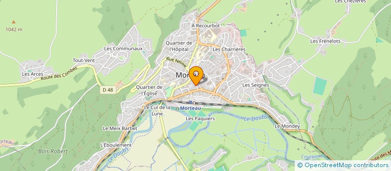 localisation de l'entreprise ELITE COIFFURE  MORTEAU