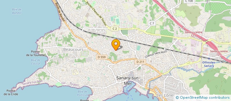 localisation de l'entreprise ELITE COURRIER à SANARY-SUR-MER