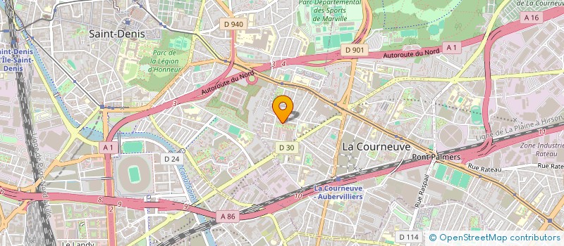 localisation de l'entreprise ELITE FORMA à LA COURNEUVE