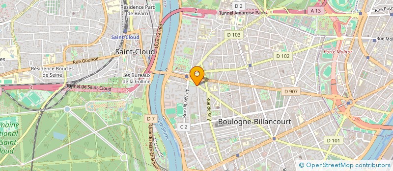 localisation de l'entreprise ELITE LASER & BEAUTY à BOULOGNE-BILLANCOURT