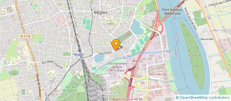 localisation de l'entreprise ELITE PETANK à BEGLES