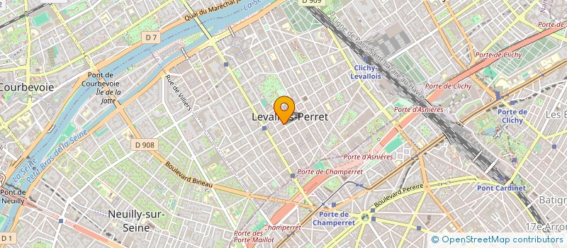 localisation de l'entreprise ELITE PLOMBERIE à LEVALLOIS-PERRET