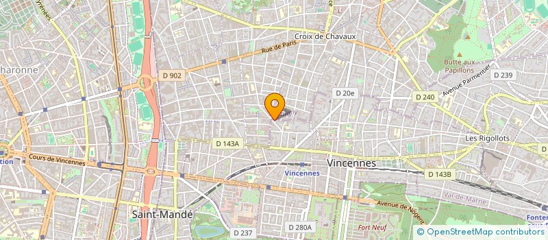 localisation de l'entreprise ELITE SUPERETTE à VINCENNES