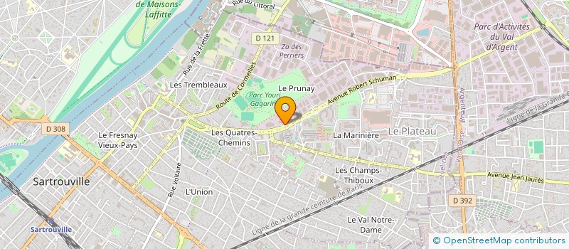 localisation de l'entreprise ELITE TELECOM ET RESEAUX à SARTROUVILLE