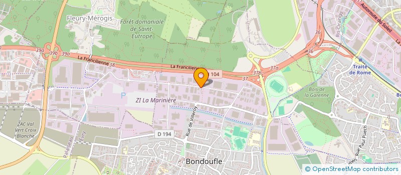 localisation de l'entreprise ELITE TRACTION SERVICES à BONDOUFLE