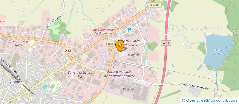 localisation de l'entreprise ELITE VITRAGES à CHOLET