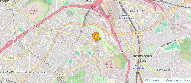 localisation de l'entreprise ELITE VTC à ROSNY-SOUS-BOIS