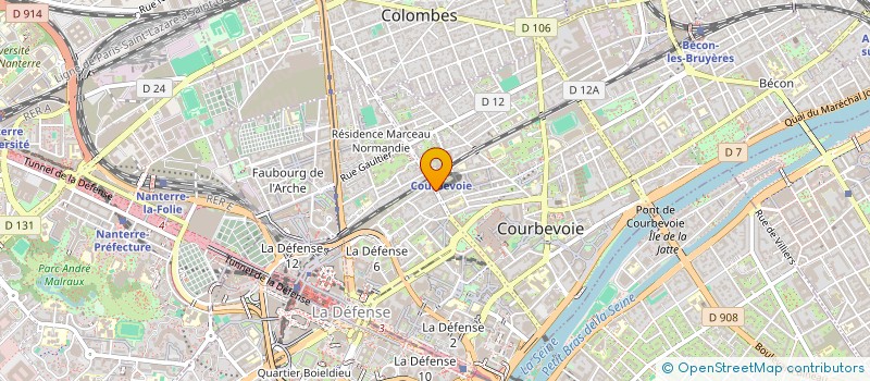 localisation de l'entreprise ELITEBAT à COURBEVOIE
